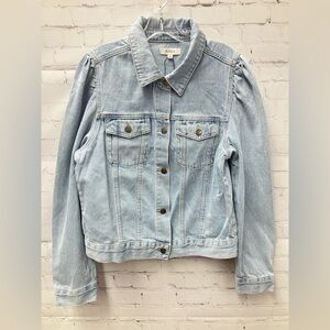 NWT Avara Roxanne Light Blue Denim Jacket Size XL